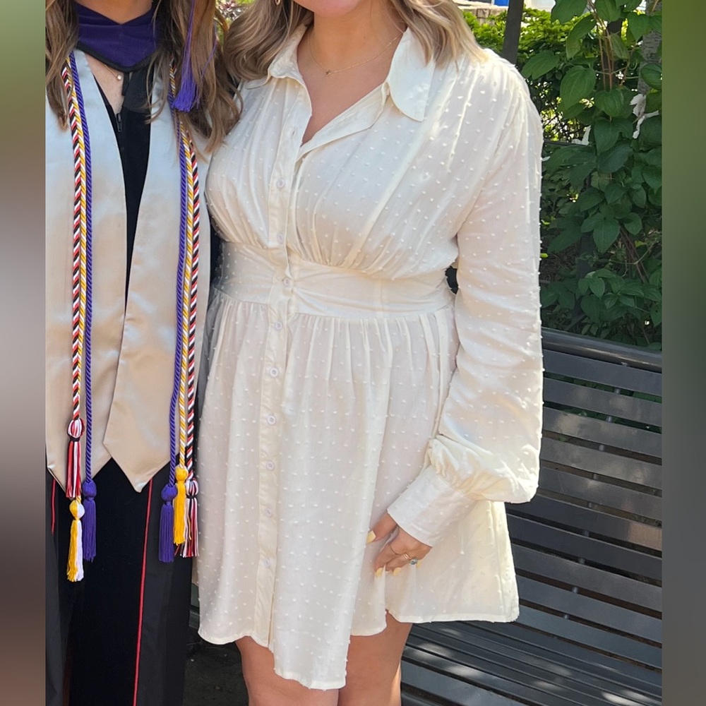 Off-White Button Up Dress | Size: 10